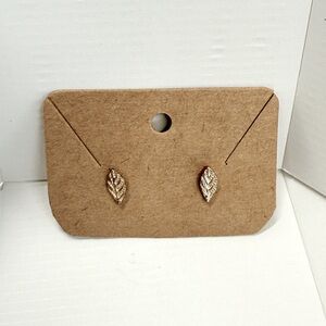 Gold Leaf Design Earrings